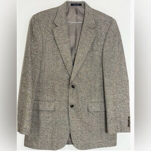 Savile Row Blazer Men Size 42 Long Tan Silk Tweed Suit Sport Coat Jacket Classic